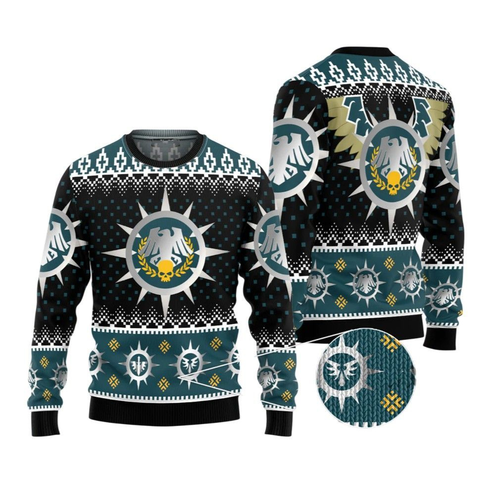 2025 Christmas Warhammer Raven Guard Iconic Ugly Christmas Sweater 2025 Christmas Warhammer Raven Guard Iconic Ugly Christmas Sweater