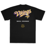 2025 Minnesota Vikings Born x Raised Black Pro Script T-Shirt