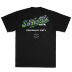 2025 Seattle Seahawks Born x Raised Black Pro Script T-Shirt