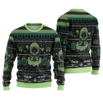 Alien Xenomorph Ugly Christmas Sweater