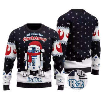 All I Want For Christmas Is R2 Ugly Christmas Sweater Preorder