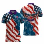 Crown Royal American Eagle Flag Polo Shirt