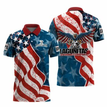 Lagunitas American Eagle Flag Polo Shirt