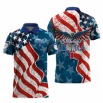 Michelob Ultra American Eagle Flag Polo Shirt