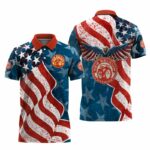 New Belgium American Eagle Flag Polo Shirt