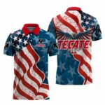 Tecate American Eagle Flag Polo Shirt