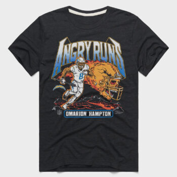 Angry Runs 2025 Chargers Omarion Hampton T-Shirt