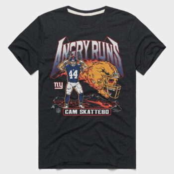 Angry Runs 2025 Giants Cam Skattebo Double Winner T-Shirt