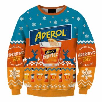 Aperol Spritz Christmas Ugly Sweater