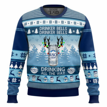 Busch Light Drinker Bells Ugly Christmas Sweater