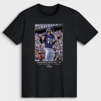 Baltimore Ravens DeAndre Hopkins Black Flash Features Week 2 T-Shirt