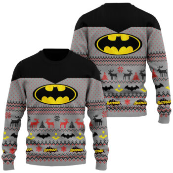 Batman Snow Christmas Ugly Sweater