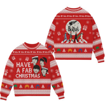 Beatles Have A Fab 2025 Ugly Christmas Sweater