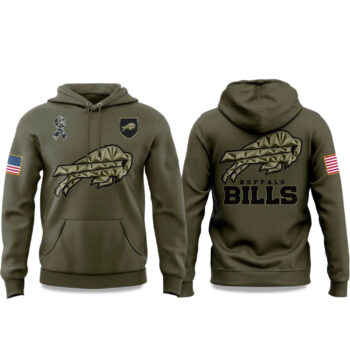 Bills Salute to Service Olive 2025 Hoodie Style 1