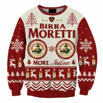 Birra Moretti Christmas Pinetree Ugly Sweater