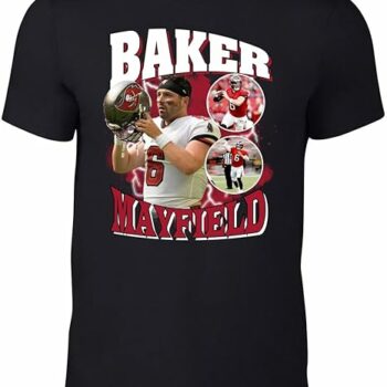 Black Baker Mayfield Bootleg Style T-Shirt