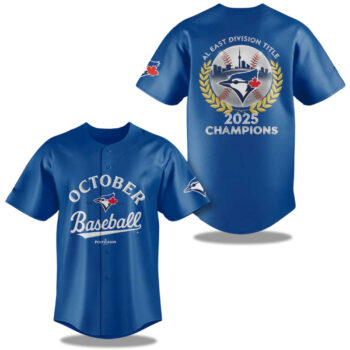 Blue Jays Al East Division Title Champions 2025 Baseball Jersey
