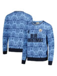 Blue Manchester City Retro Ugly Christmas Sweater