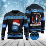 Bud Light Bottle Santa Ugly Sweater