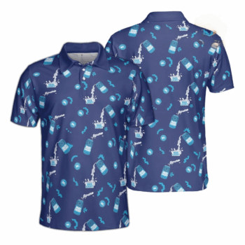 Bud Light Splash Pattern Polo Shirt