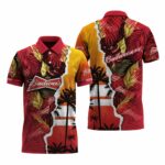 Budweiser Tropical Torn Paper Polo Shirt