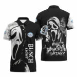 Busch Light Ghostface Scream Polo Shirt
