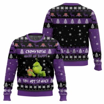 Crown Royal Make Me Happy Ugly Christmas Sweater