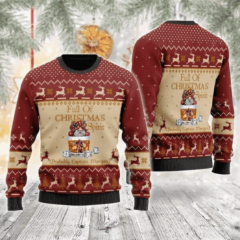 Captain Morgan Full of Christmas Ugly Sweater