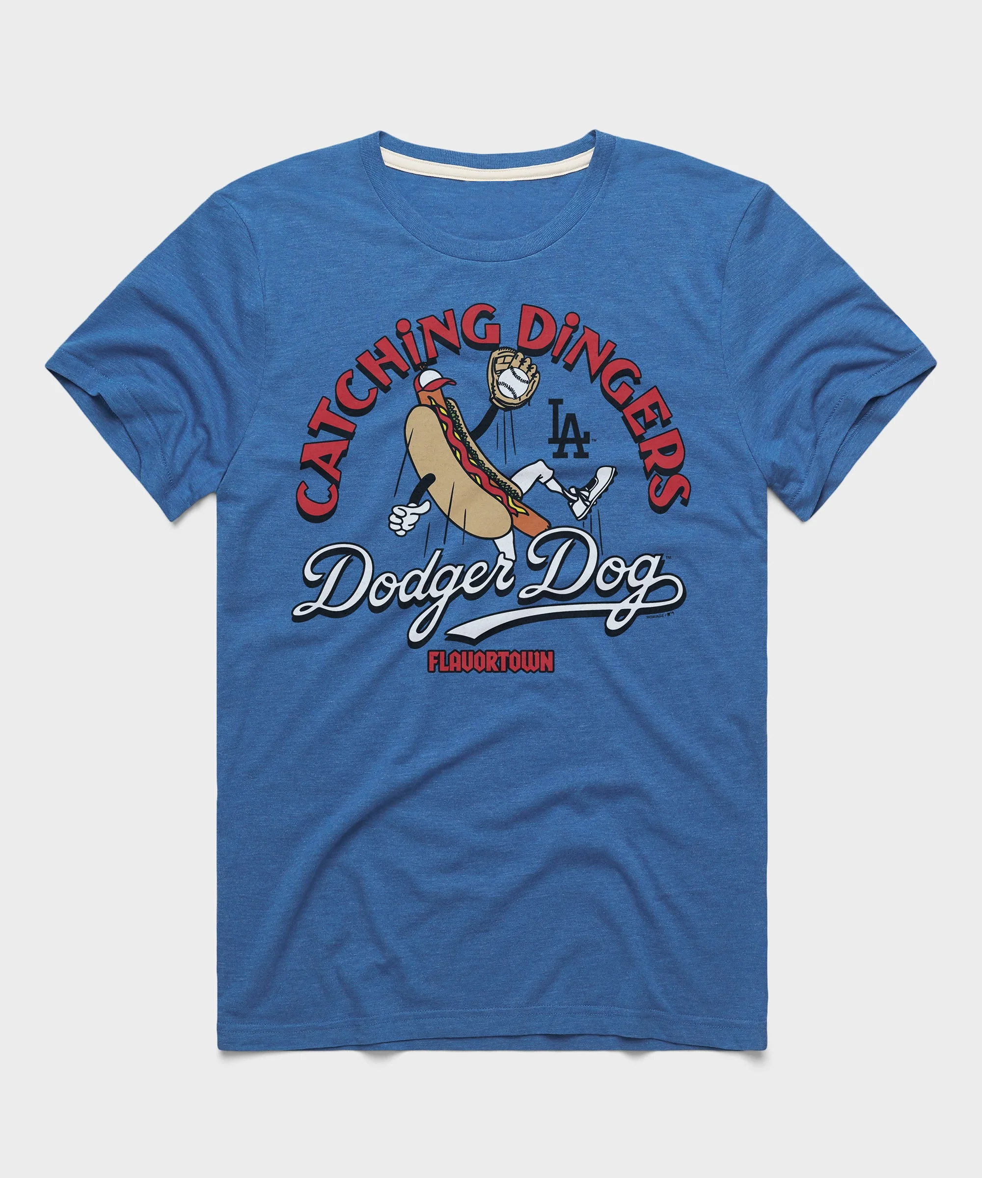Catching Dingers Flavortown Los Angeles Dodgers T-Shirt Catching Dingers Flavortown Los Angeles Dodgers T-Shirt