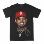 Chris Brown "Big Face Red Hat" Graphic T-Shirt