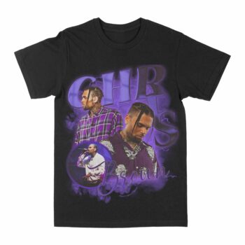 Chris Brown Purple Graphic T-Shirt