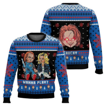 Chucky And Tiffany Ugly Christmas Sweater