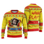 Chucky Ugly Christmas Sweater Wanna Play