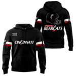 Cincinnati Football Big 12 Black Pullover Hoodie 2025