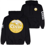 Coors Banquet Beer Sepia Tone Mountains Hoodie