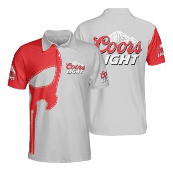 Coors Light Split Skull Polo Shirt