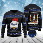 Corona Extra Bottle Santa Ugly Sweater