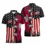 Dr Pepper Patriotic Grunge Flag Polo Shirt