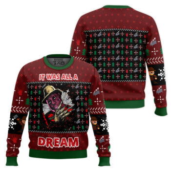 Dream The Notorious B.I.G Freddy Krueger Ugly Christmas Sweater
