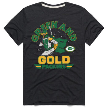 Green Bay Packers Charcoal Star Wars x Football League T-Shirt