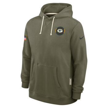 Green Bay Packers Olive 2025 Salute to Service Hoodie