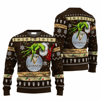 Guinness Grinch Hand Stock Ugly Sweater
