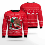 Have A Barry Merry Christmas Naughty or Nice Ugly Christmas Sweater