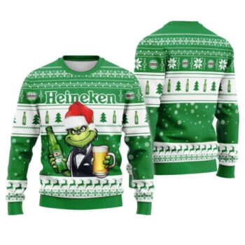 Heineken Grinch Christmas Ugly Sweater