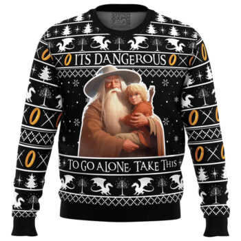 It’s Dangerous to go Alone Lord of the Rings Ugly Christmas Sweater