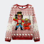 Japanese Knight And His King Ugly Christmas Sweater