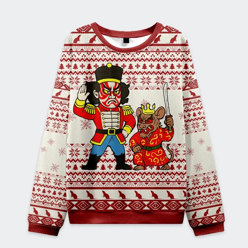 Japanese Knight And His King Ugly Christmas Sweater Japanese Knight And His King Ugly Christmas Sweater
