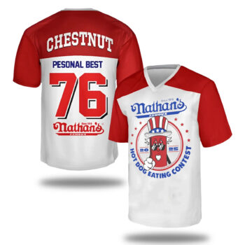 Joey Chestnut 17th Nathan Famous Hot Dog Jersey 2025