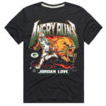 Jordan Love Green Bay Packers Angry Runs Player Graphic T-Shirt