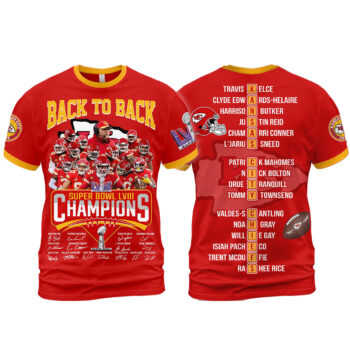 Kansas City Chiefs Back To Back Super Bowl Champions T-Shirt